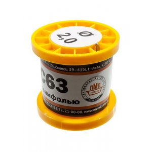 Припой ПОС63 ТР 2.0мм катушка 100г