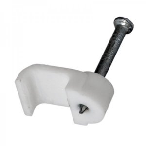 Крепеж кабеля плоский  8 х 3 мм, белый (упак. 20 шт)  REXANT