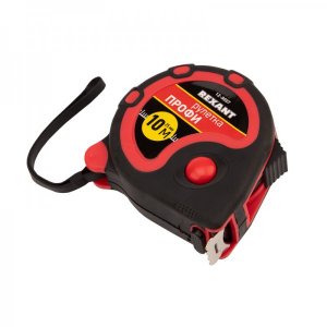 Рулетка измерительная «Профи» прорезиненный корпус REXANT, 10 м х 25 мм