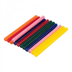 Клеевые стержни REXANT, Ø7 мм, 100 мм, цветные, 12 шт., блистер