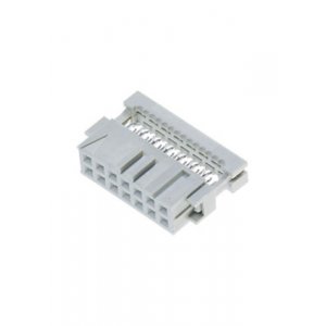 1-215911-4, AMP-Latch-14 розетка на шлейф 2,54мм с крышк.б/ф