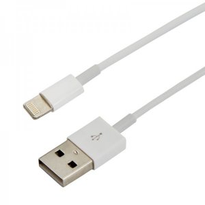 USB кабель для iPhone 5/6/7 моделей original copy 1:1 белый REXANT