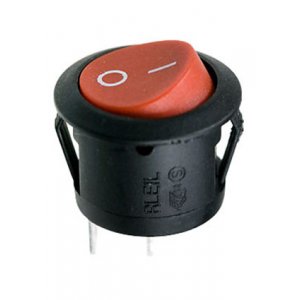 RL3-5ABRBT-H-G, переключатель клавишный ON-OFF 250B 6A красный (аналог R13-112ABRBT)