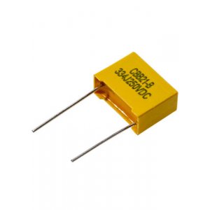JMPPB334J0250DH1520, Конденсатор плёночный 0.33 uF 5% 250 VDC P=15mm d0.8, 7.5*13.5*18 аналог B32652