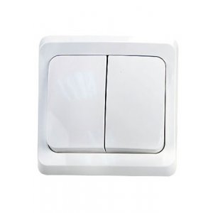 BC10-006B, Выключатель "Этюд" 2-кл СП   10А (белый)