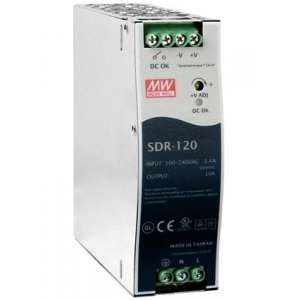 SDR-120-48, AC-DC, 120Вт, вход 88 264V AC, 47 63Гц /124 370В DC, выход 48В/2.5A (пиковый 3.75А), рег