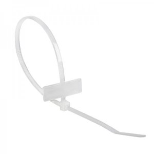 Хомут под маркер nylon 200 x 2,5 мм 100 шт белый  REXANT