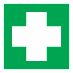 Знак медицинского  назначения "Аптечка первой медицинской помощи"200*200 мм Rexant, стоимость за 1шт ( в упаковке 5шт)