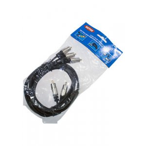 3-0315-1.5, Шнур A/V 3-3 RCA мetal-gold, d=4 мм, 1.5 м