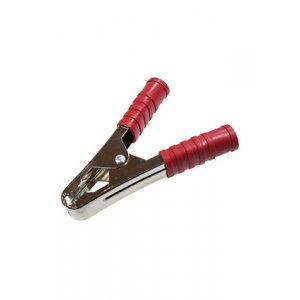 16-0019-1, зажим крокодил 105мм 100А красный