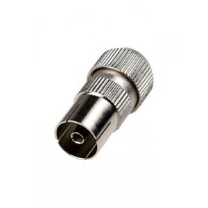 4-007, разъем телевизионный "гн" металл на кабель винт (орешек)