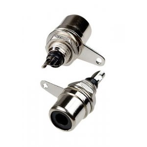 1-290 BK (RS-104) Р, гнездо RCA металл на корпус черный