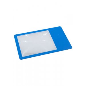 803-3X, линза френеля гибкая 3х (кредитка верт.85х54мм) для чтения синий