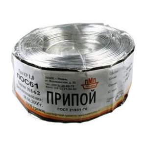 Припой ПОС61 ПРВ 1.0мм бухта 1кг