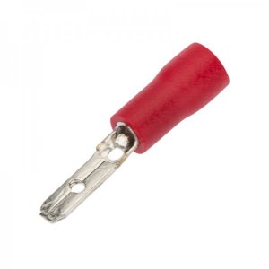 КЛЕММА ПЛОСКАЯ изолированная штекер - 2.8мм 0.5-1.5мм² (РПи-п 1.5-(2.8) / MDD1.25-110(8)) красный  REXANT