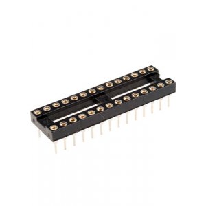 TRS-28, панелька для микросхем DIP 28 контактов узкая