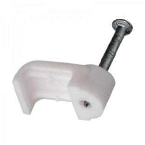 Крепеж кабеля плоский 10 х 3 мм, белый (упак. 50 шт)  REXANT