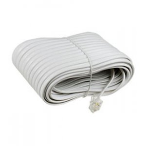 18-3151, Телефонный удлинитель 6P4C,L=15.00м., белый