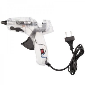 Пистолет клеевой REXANT, 60 Вт, Ø11 мм, ПРОЗРАЧНЫЙ корпус, с кнопкой, блистер