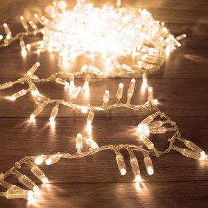 Гирлянда «Кластер» 10 м, прозрачный ПВХ IP65, 400 LED, теплый белый, соединяется (нужен шнур питания 303-500/303-500-1)