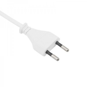 Шнур сетевой, вилка плоская без розетки, кабель 2x0.5 мм², длина 1,5 метра, белый  REXANT