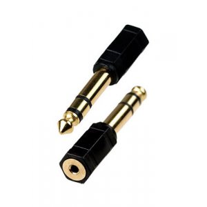 2-031G, переходник 6.35мм штекер стерео - 2.5мм гнездо стерео пласт. "позол."