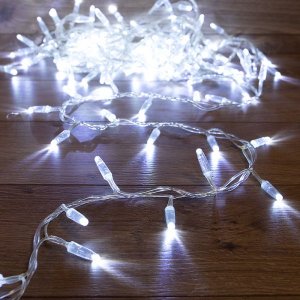 Гирлянда «Кластер» 10 м, прозрачный ПВХ IP65, 200 LED, белый, соединяется (нужен шнур питания 303-500/303-500-1)