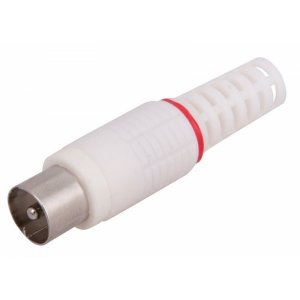 Разъем штекер TV PROconnect без пайки белый