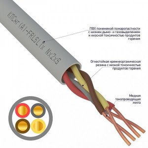 Кабель КПСнг(А)-FRLSLTx 2x2x0,75 мм², (бухта 200 м)  REXANT     (есть бухта 190м)