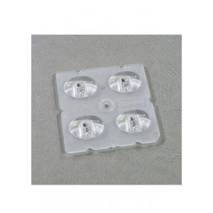 S01.01.01.009_SS-50X50-4-T2M, линза 50х50мм, 4 LED, 145х90 градусов, для 5050, PC, матовая, без упло