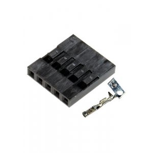 BLS-5, гнездо на кабель шаг 2.54мм 1x5 с контактами