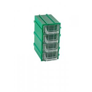 К5-В2 зелёная, кассетница 4 ячейки 12 секций 49х82х100мм