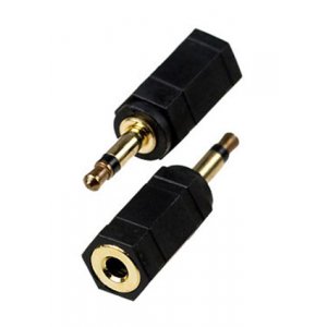 2-050G, переходник 3.5мм штекер моно - 3.5мм гнездо стерео пластик "позол."