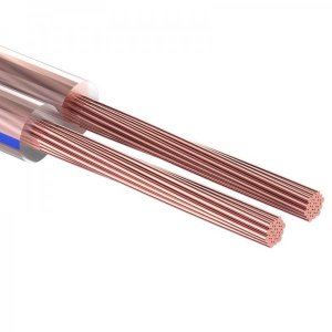 Кабель акустический REXANT 2х1,50 мм², прозрачный BLUELINE, бухта 100 м