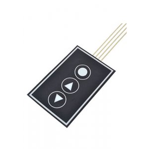 Наклейка лицевая панель с тремя кнопками, 20 см шлейф