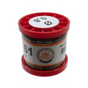 Припой ПОС61 ПРВ 0.8мм катушка 200г