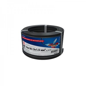 Кабель ВВГ-Пнг(А) 3x1,5 мм², длина 20 метров, ГОСТ  REXANT