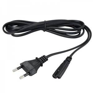 Шнур сетевой, вилка - евро-разъём C7, кабель 2x0,5 мм², длина 1,8 метра (PE пакет)  REXANT