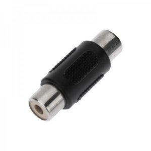 Переходник 1 гнездо RCA - 1 гнездо RCA, монокль  REXANT