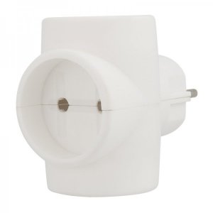 Евротройник электрический без заземления  220В, 6A-10A REXANT Индивидуальный пакет