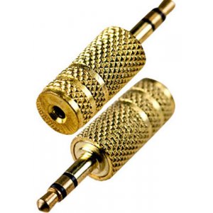 2-016G, переходник 3.5мм штекер стерео - 2.5мм гнездо стерео металл "позол."