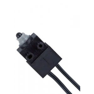 HD110V01A12AR, микропереключатель плунжер герметичный SPNO 12В 0.1А боковое крепление кабель  -40 85