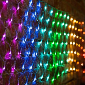 СЕТЬ 3х0,5м, прозрачный ПВХ, 140 LED МУЛЬТИ (10 цветов), соединяется
