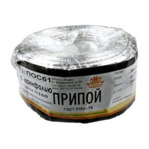 Припой ПОС61 ТР 2.0мм бухта 1 кг