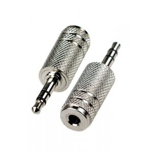 2-053, переходник 3.5мм штекер стерео - 3.5мм гнездо моно металл