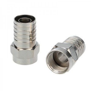 F-разъем RG-6, обжим, L=19 мм, медь  REXANT