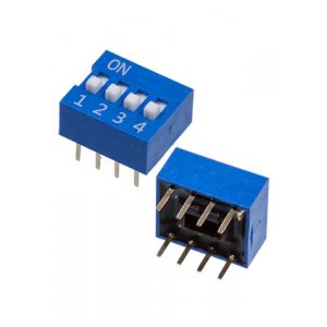 DS-04B-V, DIP переключатель 4 поз. (аналог SWD 1-4 ВДМ 1-4 and DS-04BBU-G)