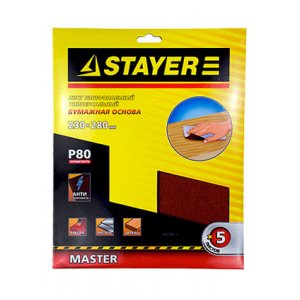 3543-080_Z01 ЛИСТ ШЛИФОВАЛЬНЫЙ НА БУМАЖНОЙ ОСНОВЕ 230Х280ММ(УП.5ШТ)
