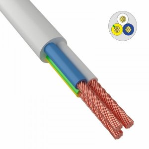 Провод ПВС 3x4,0 мм², 100 м., белый, ГОСТ  (ККЗ)