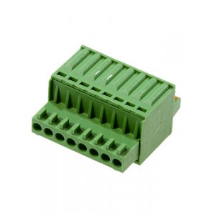 ESC250V-08P, Клеммник 8 конт. "гнездо" шаг 2.50 мм с фиксат., пружинный зажим (пров. 28-20AWG/ до 0.